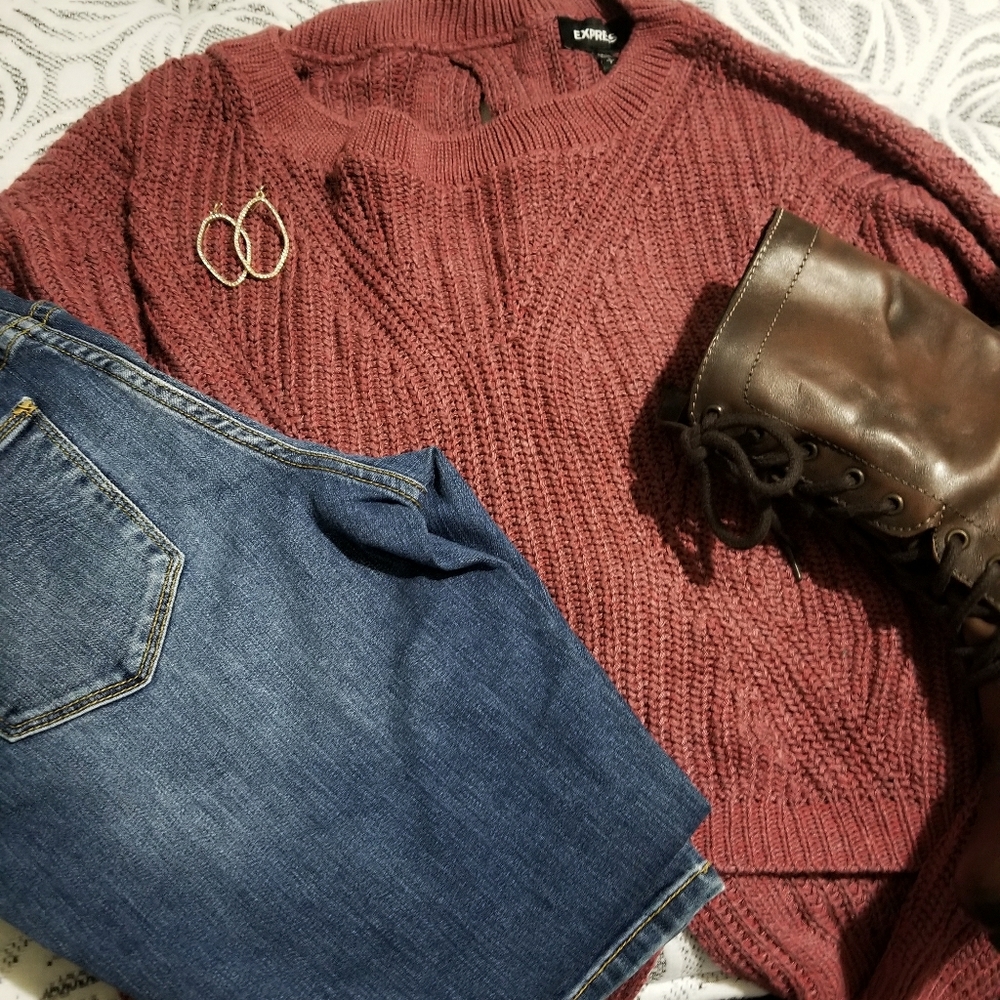 Express sweater with back detailing